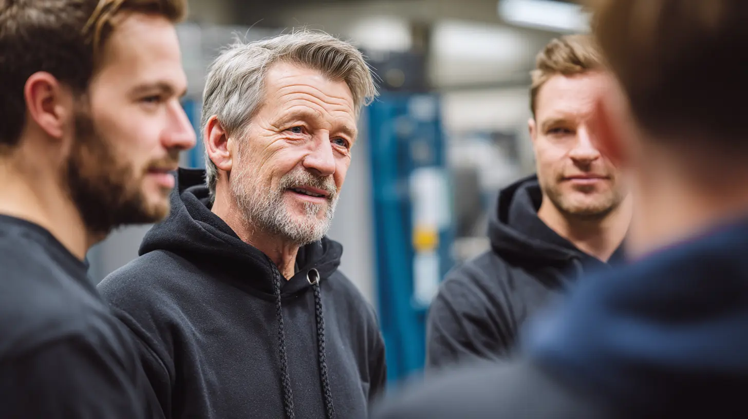 Ein Problem wird vom Team auf Augenhoehe besprochen